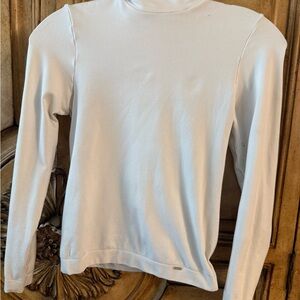 Wolford White Long Sleeve Turtleneck Top